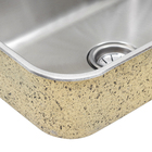 Cuba para Cozinha Simples de Embutir ou Sobrepor 33x17x56cm Aço Inox 304 Escovado Mekal