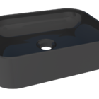 Cuba Para Pia De Apoio Em Mármore Sintético Luna Rica - Preto