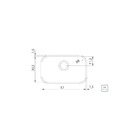 Cuba Perfecta Aço Inox 304 47x30x14 Vál. 3 1/2" - Tramontina