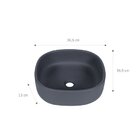 Cuba Persona Resina Concreto 36,5x36,5x13cm Cinza Concreto