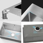 Cuba Pia Aço Inox Gourmet Cozinha 60x45cm Com Acessórios Cor