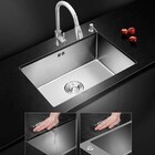 Cuba Pia Aço Inox Gourmet Cozinha 60x45cm Com Acessórios Cor