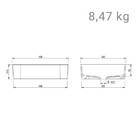 Cuba Pia Apoio Louça Piazza Retangular 42x34cm Branca Japi