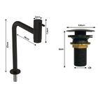 Cuba Pia Banheiro Serena Torneira Inox Valvula Click Black