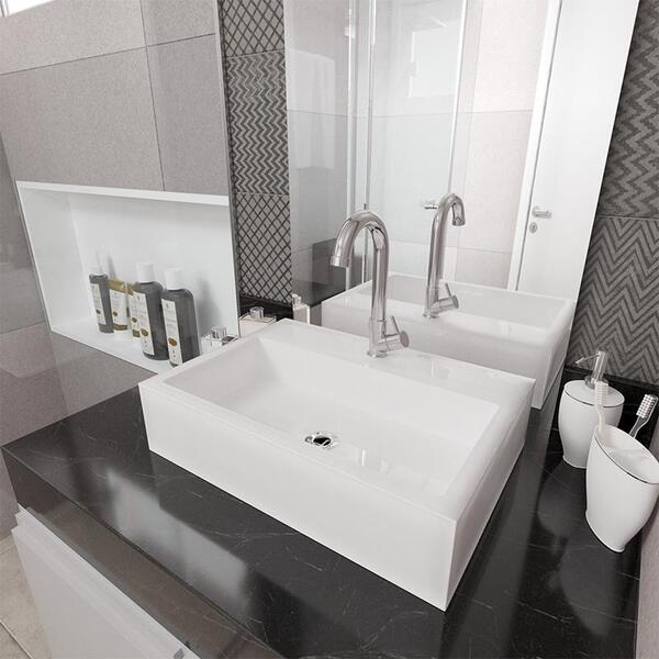 Cuba Pia Banheiro Suprema Com Torneira Dl04 E Valvula Abs