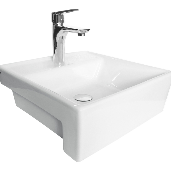 Cuba Pia Branca De Semi Encaixe Cerâmica Reno Rc 3000