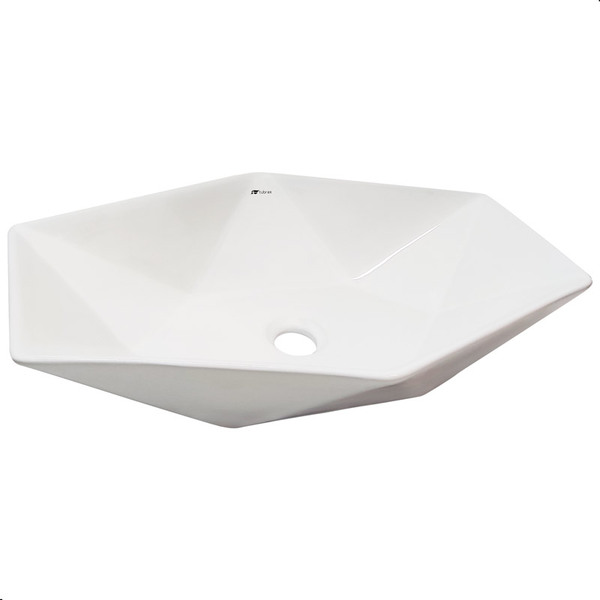 Cuba Pia Ceramica Porcelana Banheiro Lavabo De Apoio Diamante