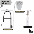 Cuba Pia Cozinha Escovada Inox Com Torneira Monocomando 1 Saí