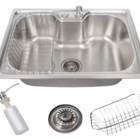 Cuba Pia Cozinha Gourmet Aço Inox 50x40 Com Acessórios Luxo