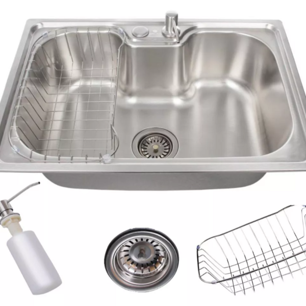 Cuba Pia Cozinha Gourmet Aço Inox 50x40 Com Acessórios Luxo