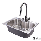 Cuba Pia Cozinha Gourmet Aço Inox 60x40 C/ Torneira Luxo Mono