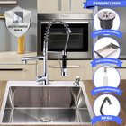 Cuba Pia Cozinha Gourmet Aço Inox Quadrada Escovada Com Torne