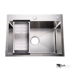 Cuba Pia Cozinha Gourmet Aço Inox Quadrada Escovada Com Torne