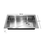 Cuba Pia Cozinha Gourmet Premium 78x43 Inox 304 Escovado Brin