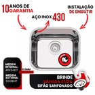 Cuba Pia Cozinha N 0 Inox 430 Robust 0,6 40x34x17