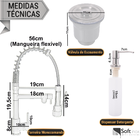 Cuba Pia Cozinha Quadrada Escovada Aço Inox 304 E Torneira Mo