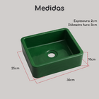 Cuba Pia De Apoio Banheiro 30cm Verde Marmorizado Perolizado