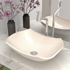 Cuba Pia De Apoio Bege Abaulada 44x31 Pérola Para Banheiro La