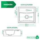 Cuba Pia De Apoio Bege Quadrada 33x30 Turmalina Para Banheiro