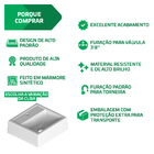 Cuba Pia De Apoio Bege Quadrada 33x30 Turmalina Para Banheiro