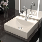 Cuba Pia De Apoio Bege Quadrada 40x37 Berilo Para Banheiro La