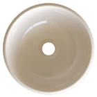 Cuba Pia De Apoio Bege Redonda 30cm Jaspe Para Banheiro Lavabo