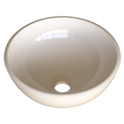 Cuba Pia De Apoio Bege Redonda 30cm Jaspe Para Banheiro Lavabo