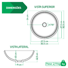 Cuba Pia De Apoio Bege Redonda 30cm Jaspe Para Banheiro Lavabo