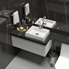 Cuba Pia De Apoio Branca 47x36cm Com Torneira E Válvula Para