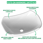 Cuba Pia De Apoio Branca Abaulada 44x31 Pérola Para Banheiro