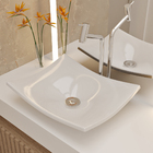 Cuba Pia De Apoio Branca Folha 43x36 Turquesa Para Banheiro L