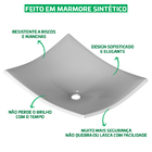 Cuba Pia De Apoio Branca Folha 43x36 Turquesa Para Banheiro L