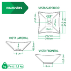 Cuba Pia De Apoio Branca Quadrada 29x29 Ambar Para Banheiro L