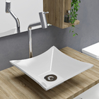 Cuba Pia De Apoio Branca Quadrada 29x29 Ambar Para Banheiro L