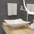 Cuba Pia De Apoio Branca Quadrada 34x34 Opala Para Banheiro L