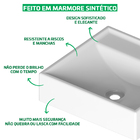 Cuba Pia De Apoio Branca Quadrada 40x37 Berilo Para Banheiro