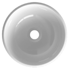 Cuba Pia De Apoio Branca Redonda 30cm Jaspe Para Banheiro Lav