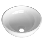 Cuba Pia De Apoio Branca Redonda 35cm Ametista Para Banheiro