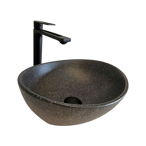 Cuba Pia De Apoio Em Cerâmica Preta Reno Rc 8003