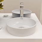 Cuba Pia De Apoio Em Louça Redonda 30cm Para Banheiro e Lavab