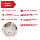 Cuba Pia De Apoio Em Louça Redonda 30cm Para Banheiro e Lavab