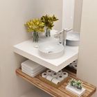 Cuba Pia De Apoio Em Louça Redonda 30cm Para Banheiro e Lavab