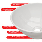 Cuba Pia De Apoio Em Louça Redonda 36cm Para Banheiro e Lavab