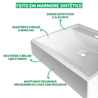 Cuba Pia de Apoio Marmorite Coral Retangular Para Banheiro La