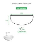 Cuba Pia De Apoio Oval Branca Em Cerâmica Reno - Rc 8002