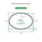 Cuba Pia De Apoio Oval Branca Em Cerâmica Reno - Rc 8002