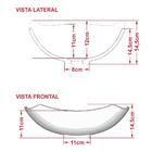 Cuba Pia De Apoio Para Banheiro Abaulada Luxo 42 C08 Cinza