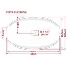 Cuba Pia De Apoio Para Banheiro Canoa Luxo 45 C08 Bege