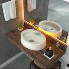 Cuba Pia De Apoio Para Banheiro Oval Ox 43 C08 Bege