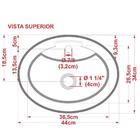 Cuba Pia De Apoio Para Banheiro Oval Ox 43 C08 Branco